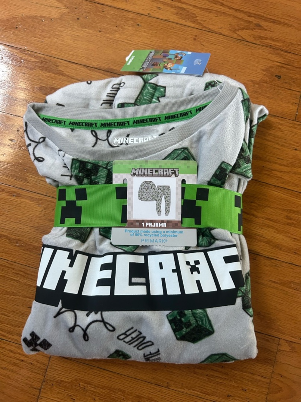 NWT Licensed Minecraft boys 2pcs Pajama Set size 13/14 yrs